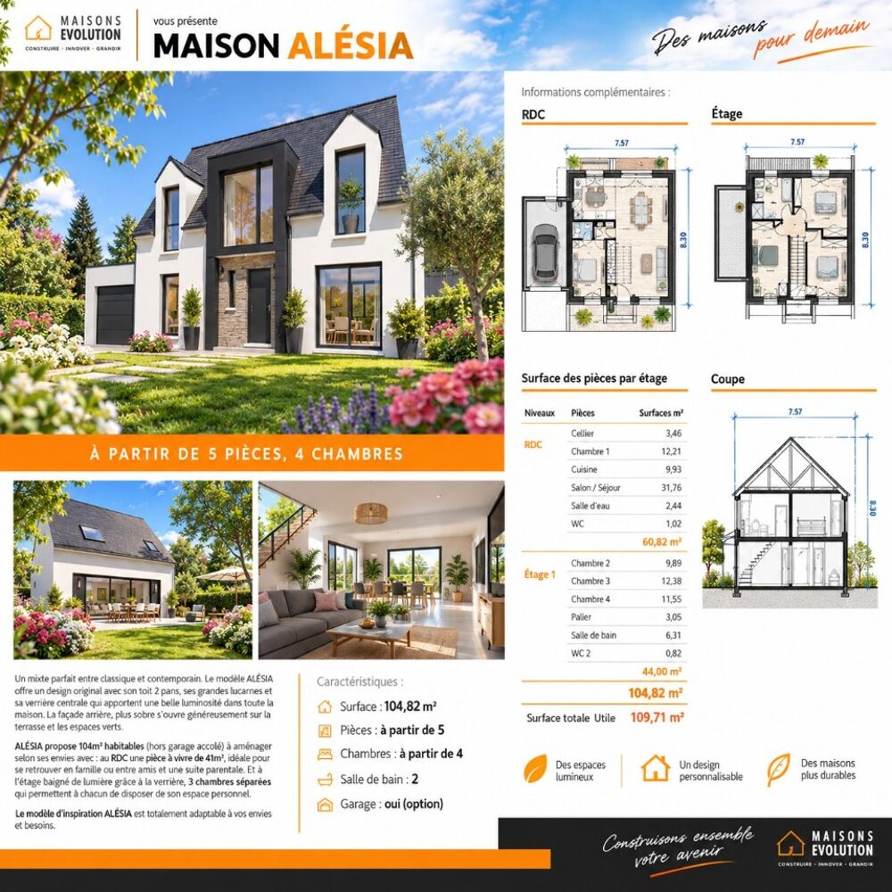 vente Maison - 4 pièce(s) - 104 m² Châtres (77610)