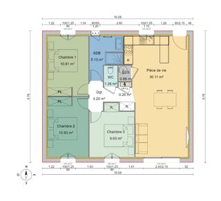  Maison à vendre 3 pièces 73 m²
