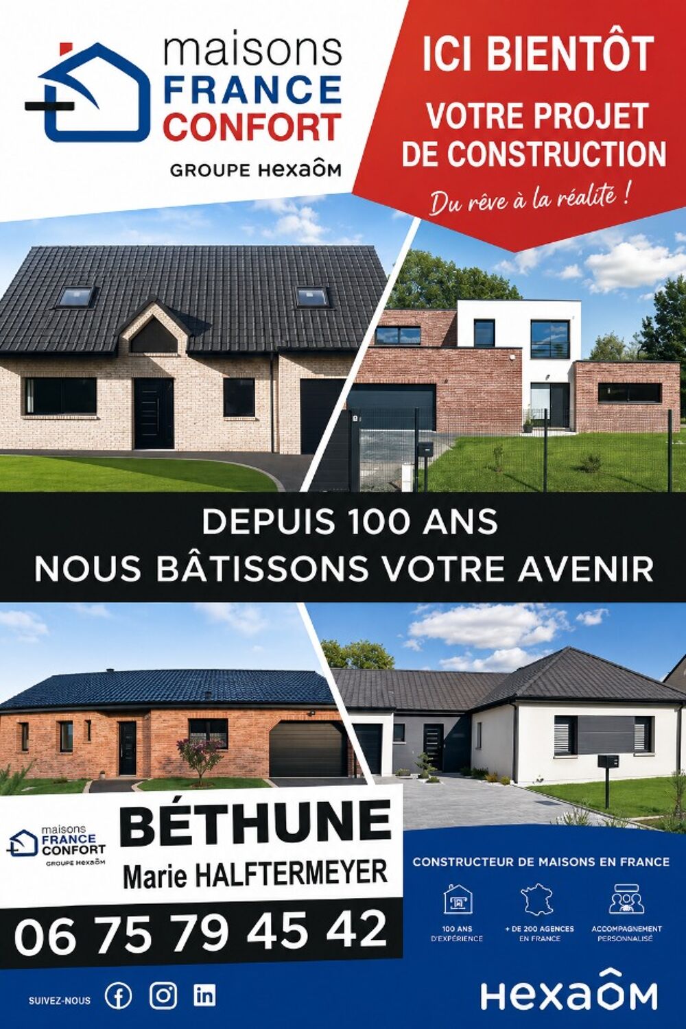 MAISON DE PLAIN-PIED DE 105 M² À CONSTRUIRE À NOEUX-LES-....