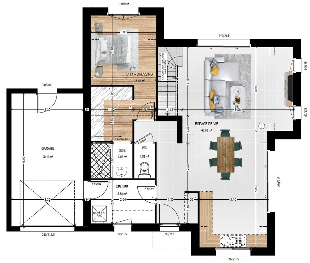 MAISON À CONSTRUIRE DE 132 M² À HUILLÉ, À PROXIMITÉ D'AN....