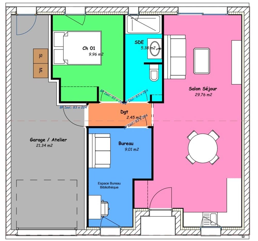 vente Maison - 3 pièce(s) - 54 m² L'Aiguillon-sur-Vie (85220)