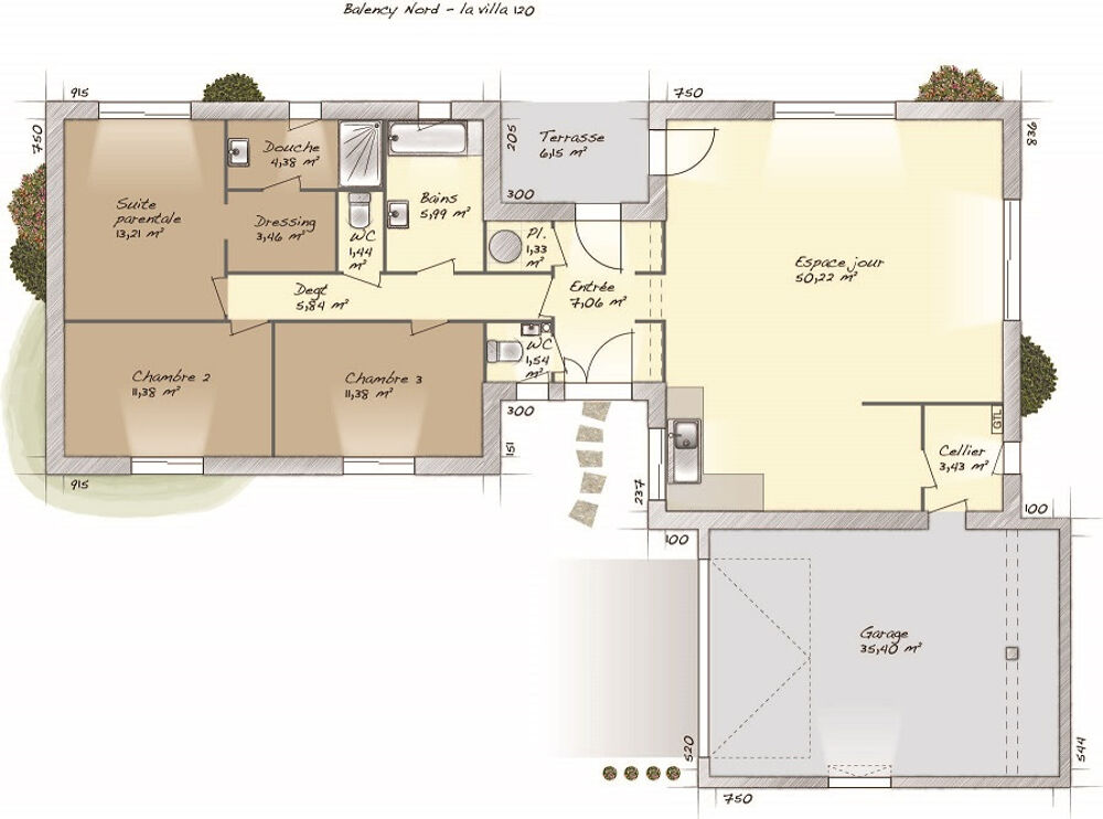vente Maison - 5 pièce(s) - 120 m² Rouge-Perriers (27110)