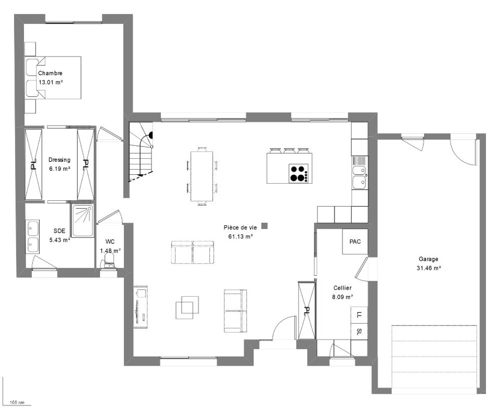 Projet de constructiond'une maison T6 (160 m²) à Château....