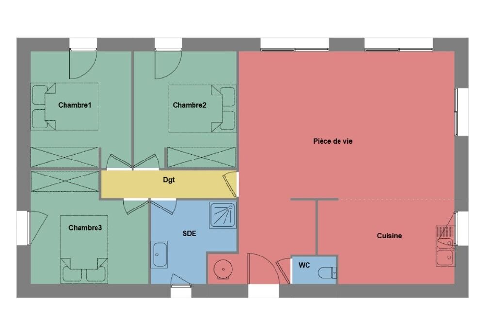 MAISON À CONSTRUIRE DE 82 M² PROCHE CENTRE-VILLE DE LESN....
