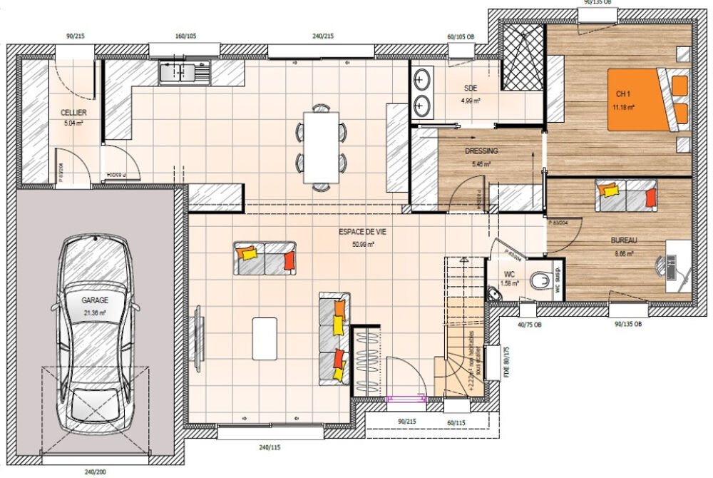 vente Maison - 5 pièce(s) - 119 m² Mûrs-Erigné (49610)