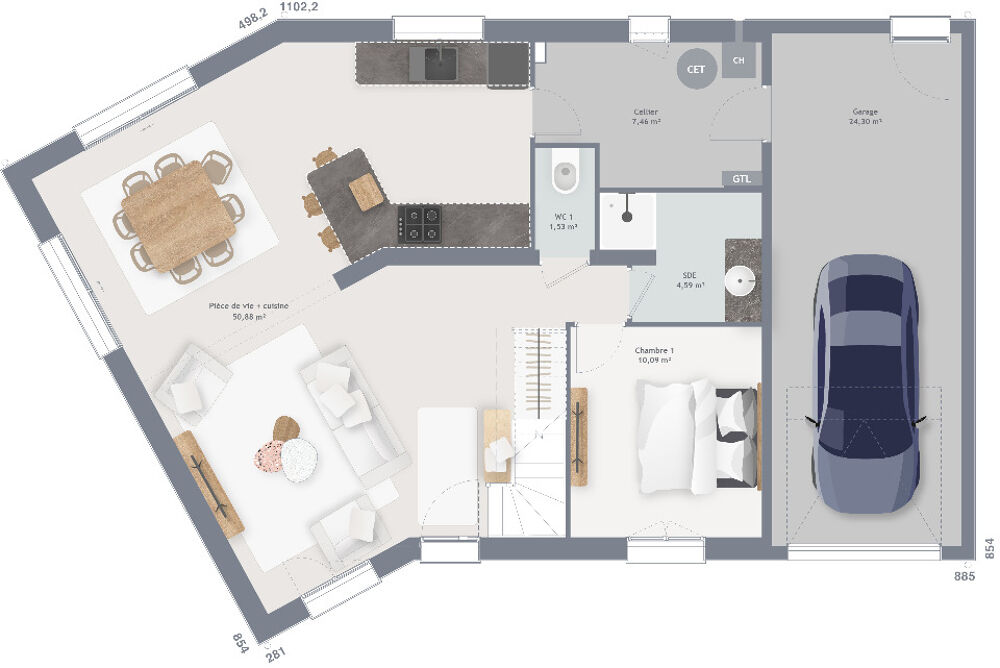 vente Maison - 7 pièce(s) - 110 m² Voisines (89260)