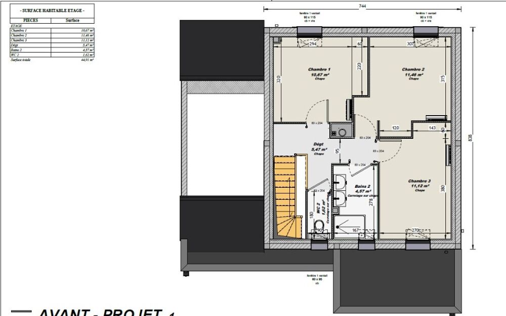 Maison F5 (105 m²) en vente à L'Huisserie Idéalement....
