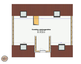  Maison 3 pices 71 m Locoal-mendon