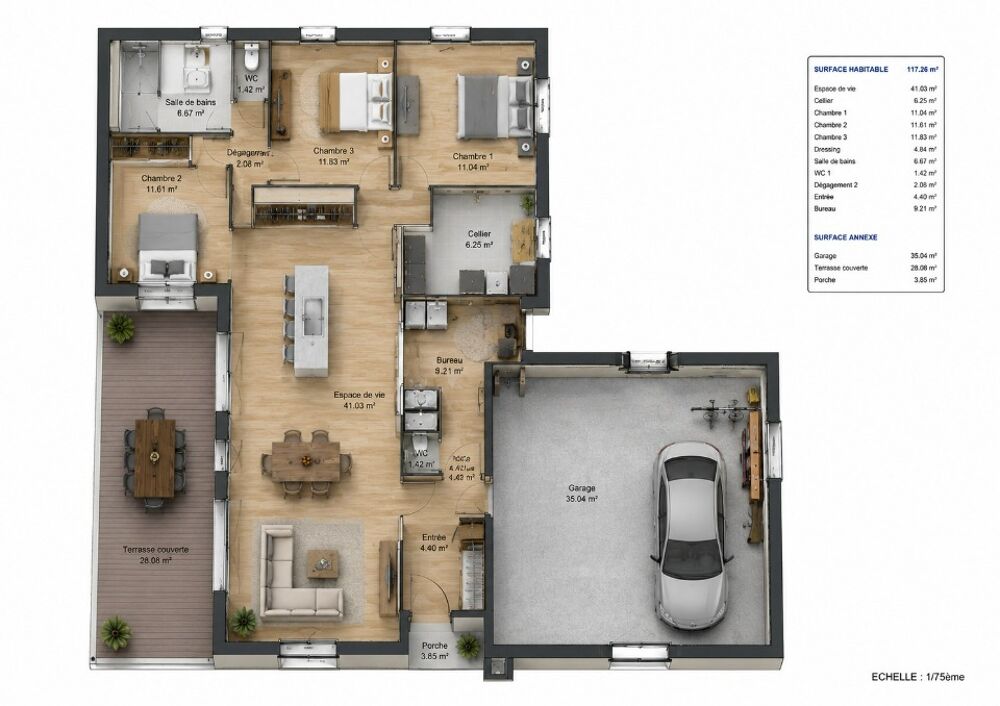 vente Maison - 5 pièce(s) - 117 m² Compreignac (87140)