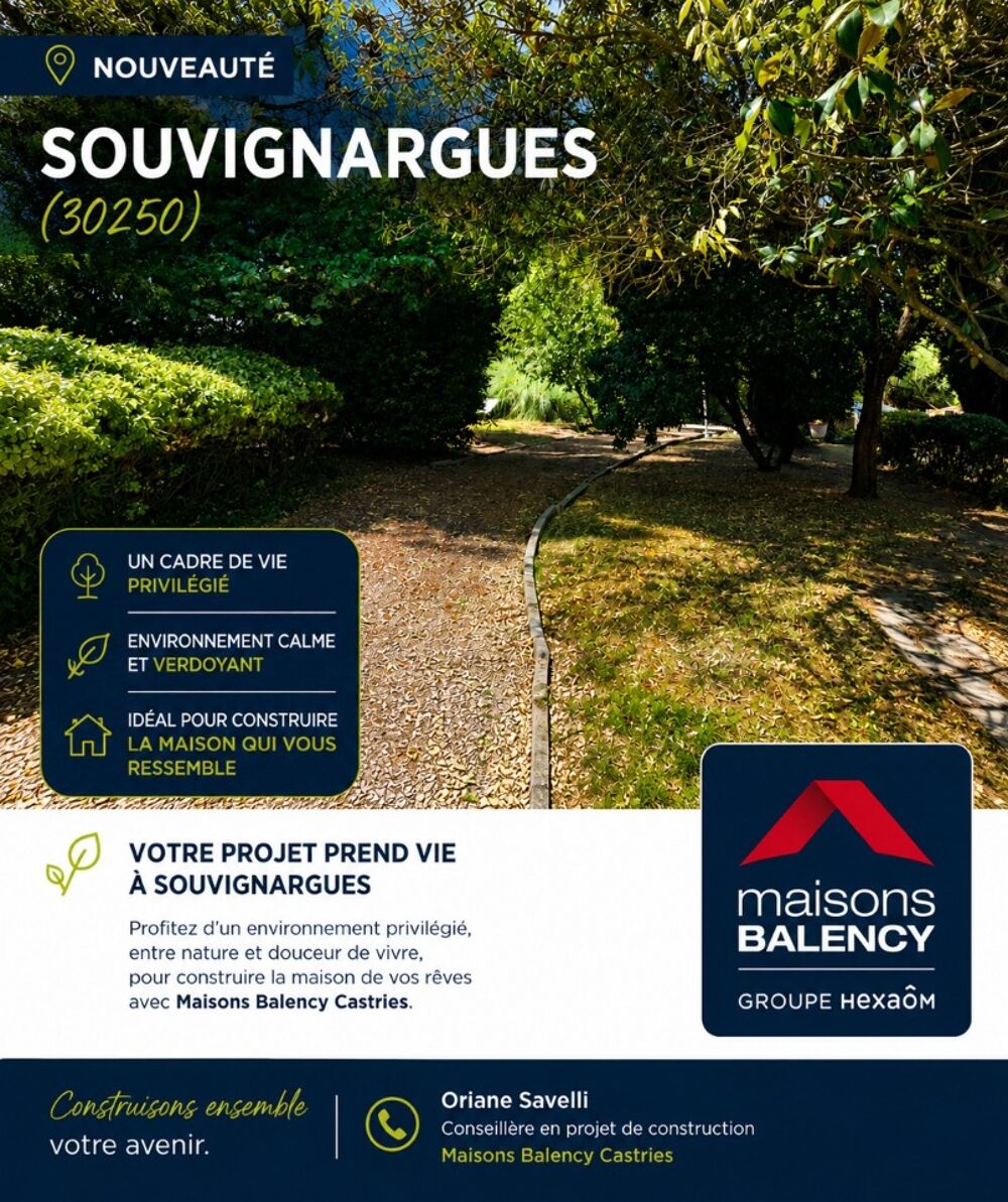 vente Terrain - 453 m² Souvignargues (30250)