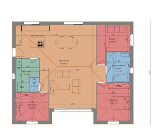  Maison � vendre 3 pi�ces 100 m�