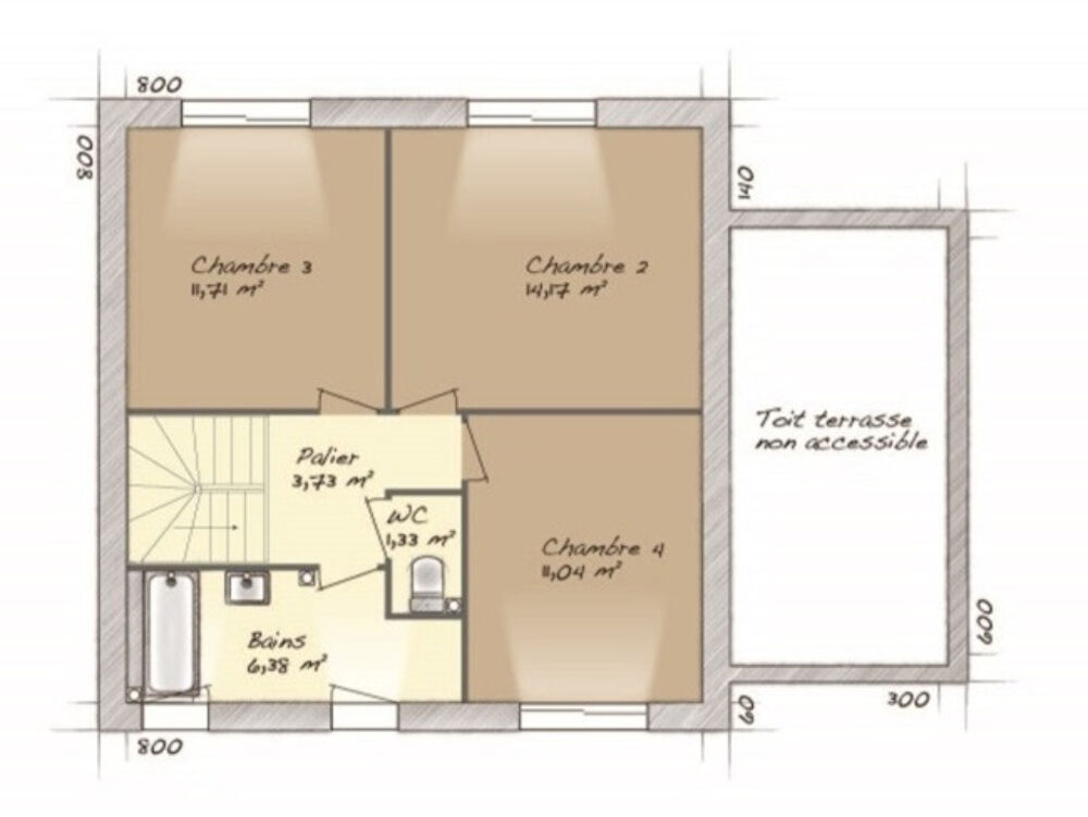 MAISON À CONSTRUIRE DE 98 M² IDÉALEMENT SITUÉE À EAUBONN....