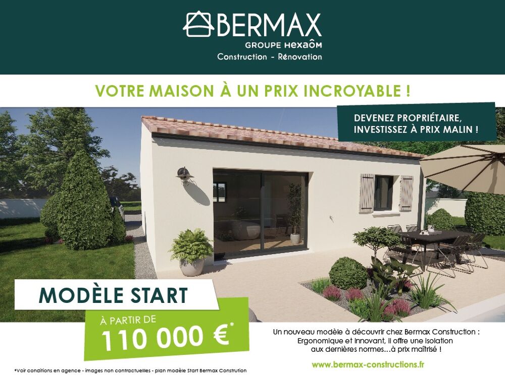 vente Maison - 3 pi�ce(s) - 60 m� Pisany (17600)