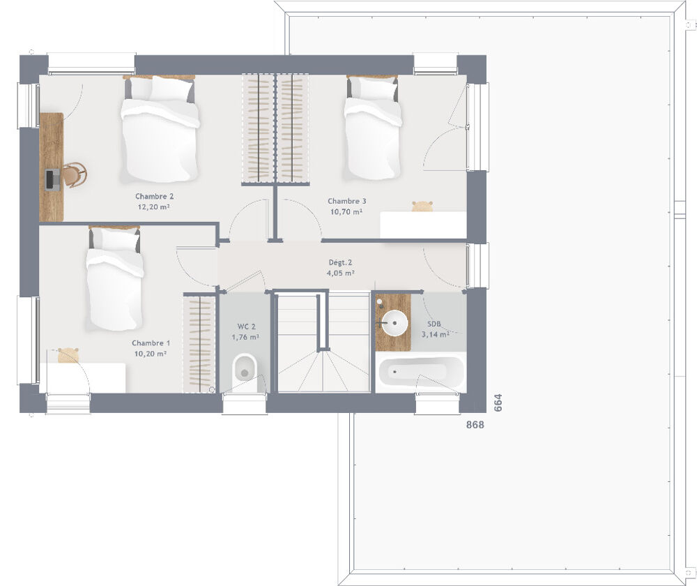 vente Maison - 6 pièce(s) - 115 m² Châtres (77610)
