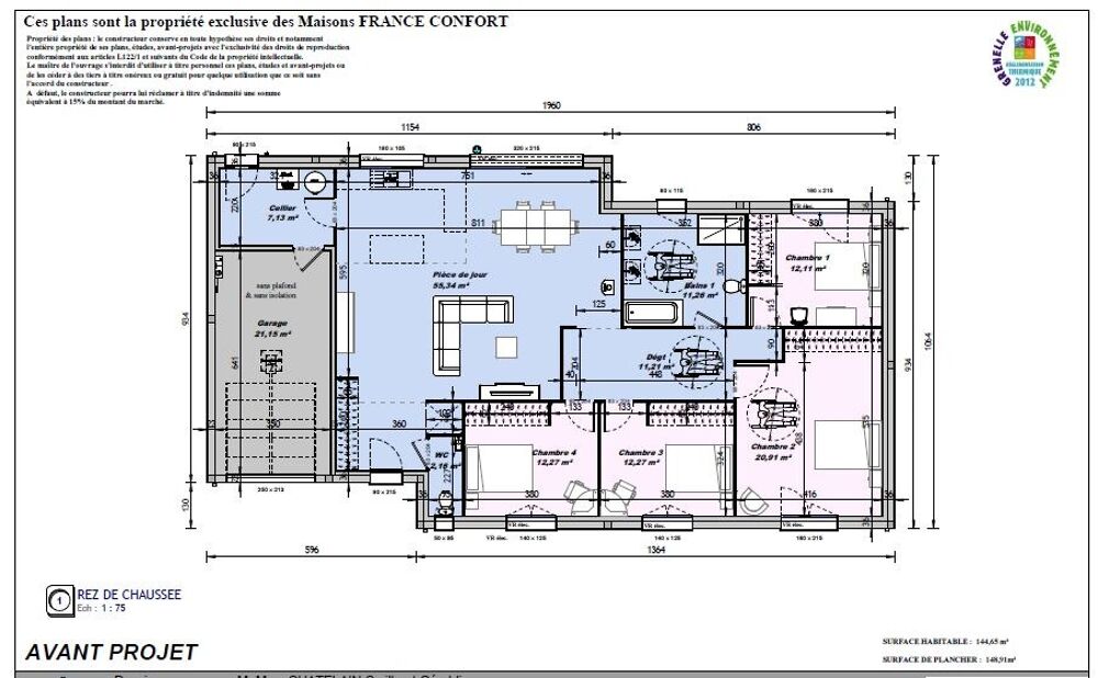 vente Maison - 5 pièce(s) - 144 m² Saint-Christophe-du-Luat (53150)