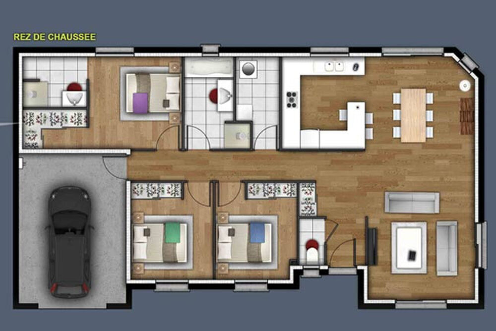 MAISON À CONSTRUIRE DE 106 M² PROCHE DE ROUEN, 4 PIÈCES<....