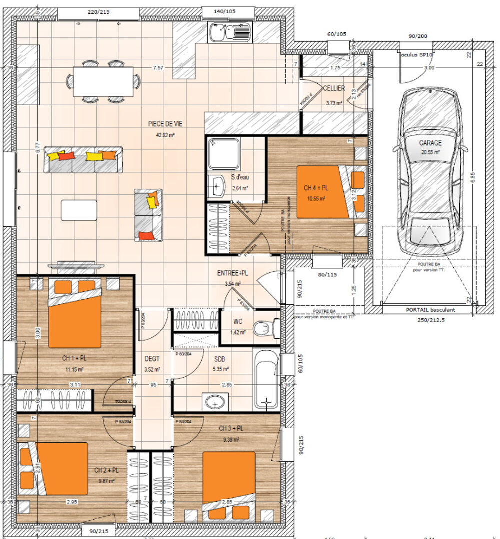 vente Maison - 5 pièce(s) - 104 m² Beauvau (49140)