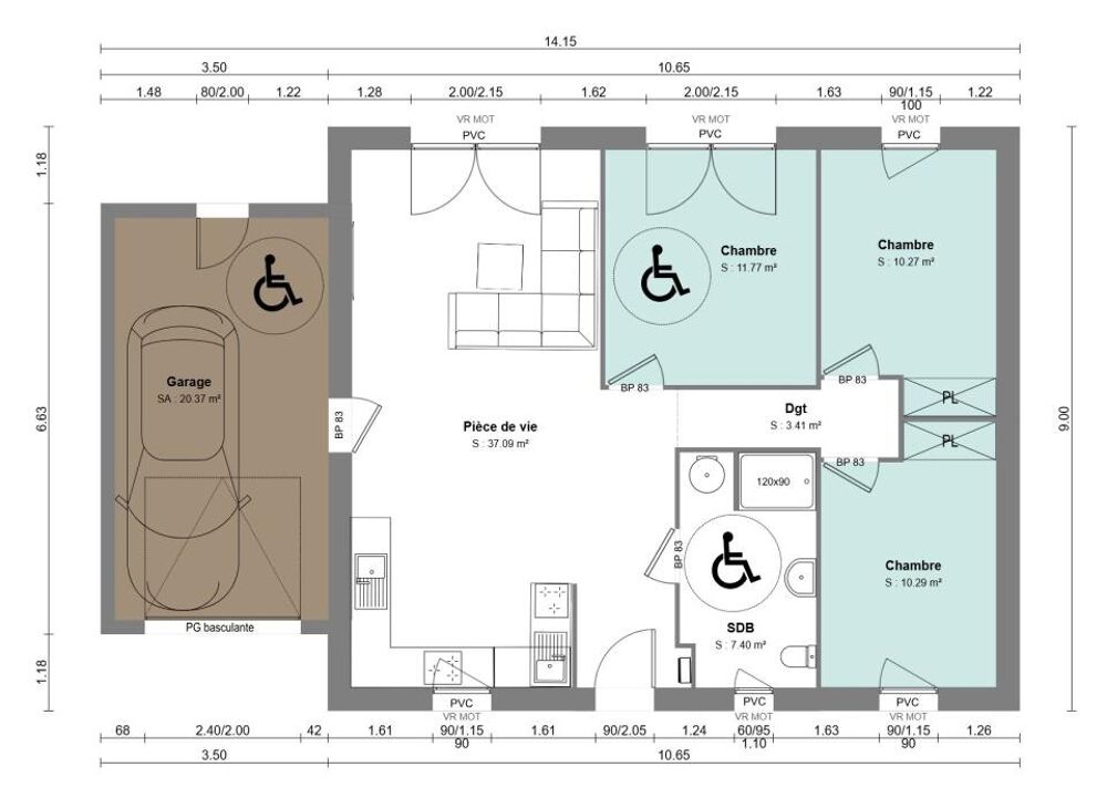 vente Maison - 5 pièce(s) - 80 m² Frichemesnil (76690)