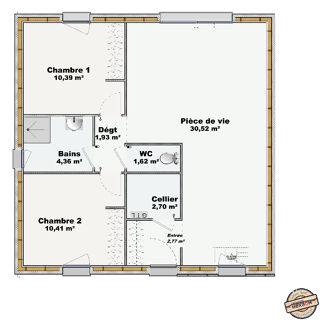  Maison � vendre 3 pi�ces 65 m�