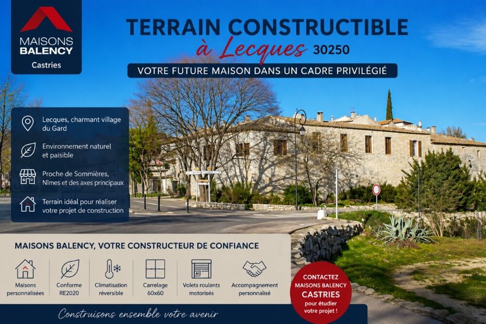 vente Terrain - 516 m² Lecques (30250)