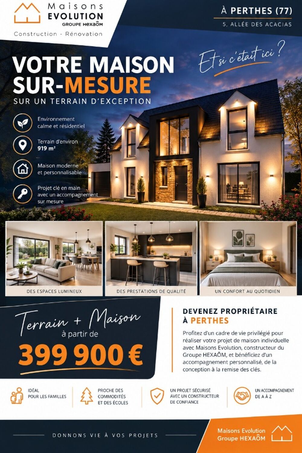 vente Maison - 4 pièce(s) - 104 m² Perthes (77930)