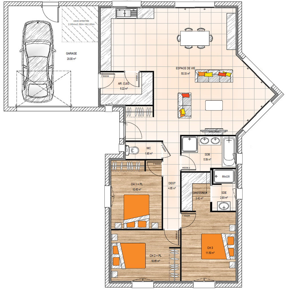 vente Maison - 5 pièce(s) - 120 m² Saumur (49400)