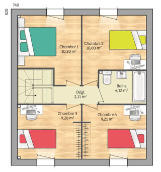  Maison 6 pi�ces 91 m� Louviers