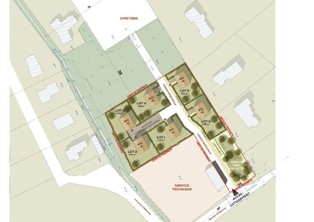 vente Terrain - 471 m² Mionnay (01390)