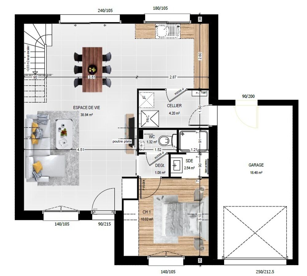 VENTE : maison de 6 pièces (107 m²) à Jarzé Proche d....