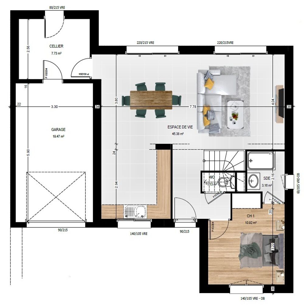 MAISON À CONSTRUIRE DE 117 M² PROCHE D'ANGERS C....