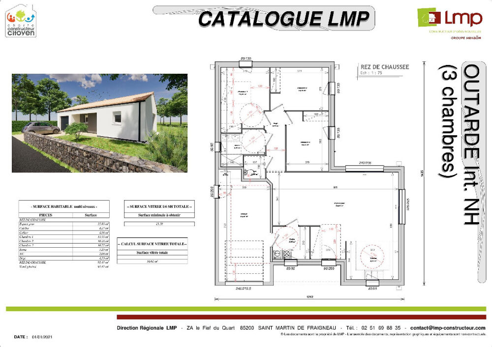 vente Maison - 4 pièce(s) - 93 m² Longeville-sur-Mer (85560)