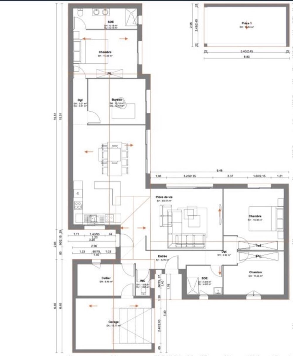 vente Maison - 5 pièce(s) - 140 m² La Jarne (17220)
