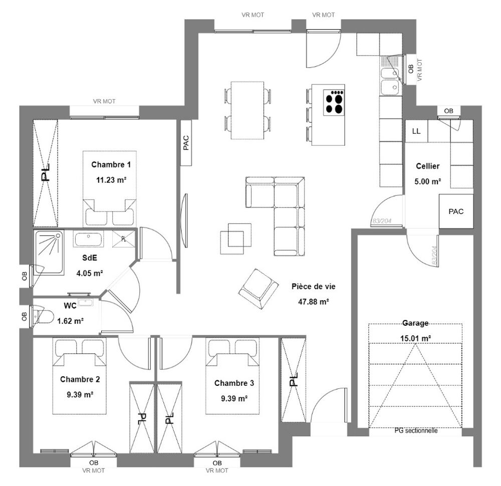 vente Maison - 4 pièce(s) - 86 m² Sainte-Maure-de-Touraine (37800)