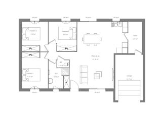  Maison 4 pi�ces 80 m� Mettray