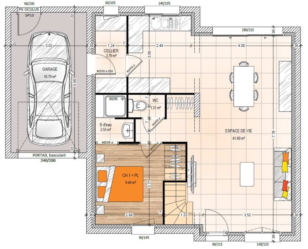 vente Maison - 5 pièce(s) - 102 m² Mazé (49630)