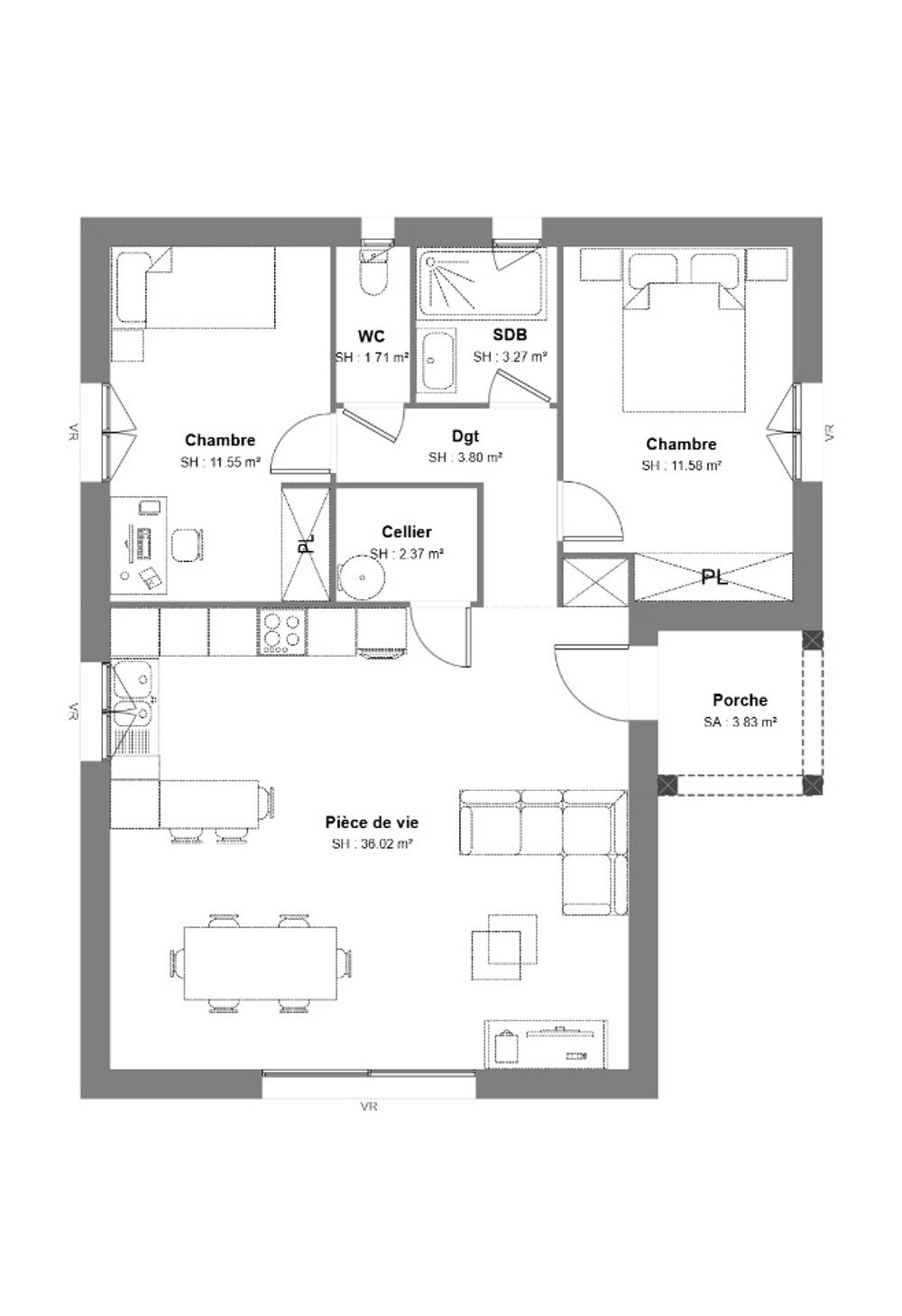 vente Maison - 3 pièce(s) - 60 m² Fréjus (83600)