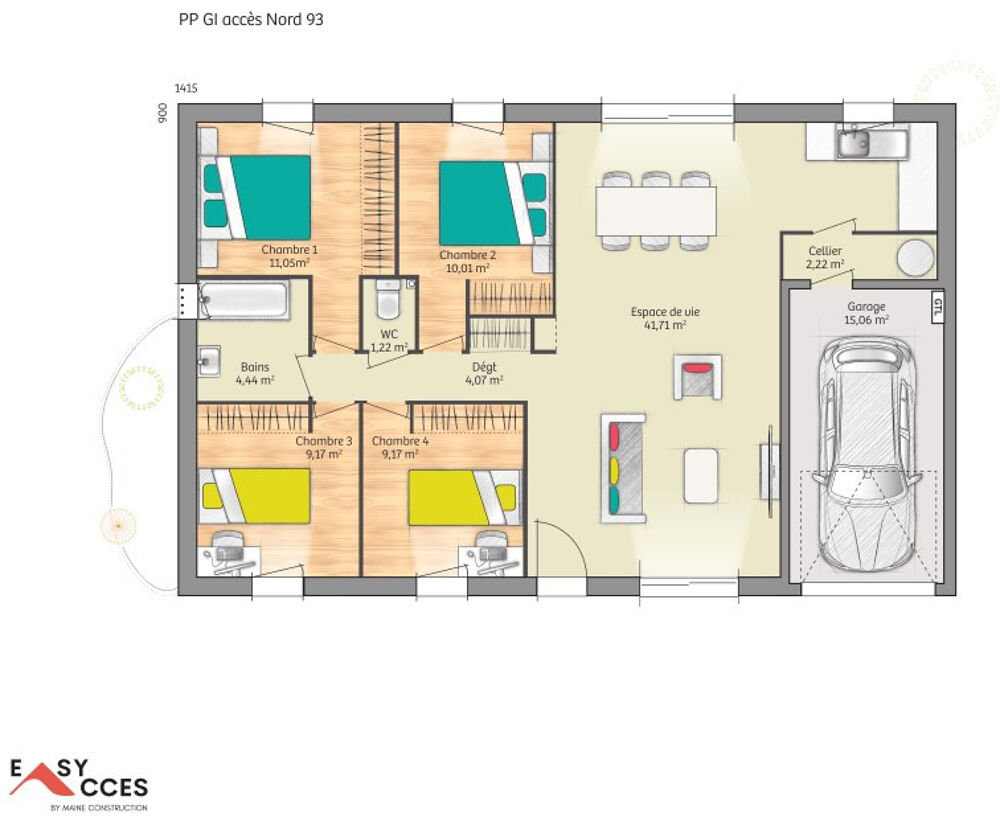 Maison F5 (93 m²) à vendre à Parigné-l'Évêque Emplac....