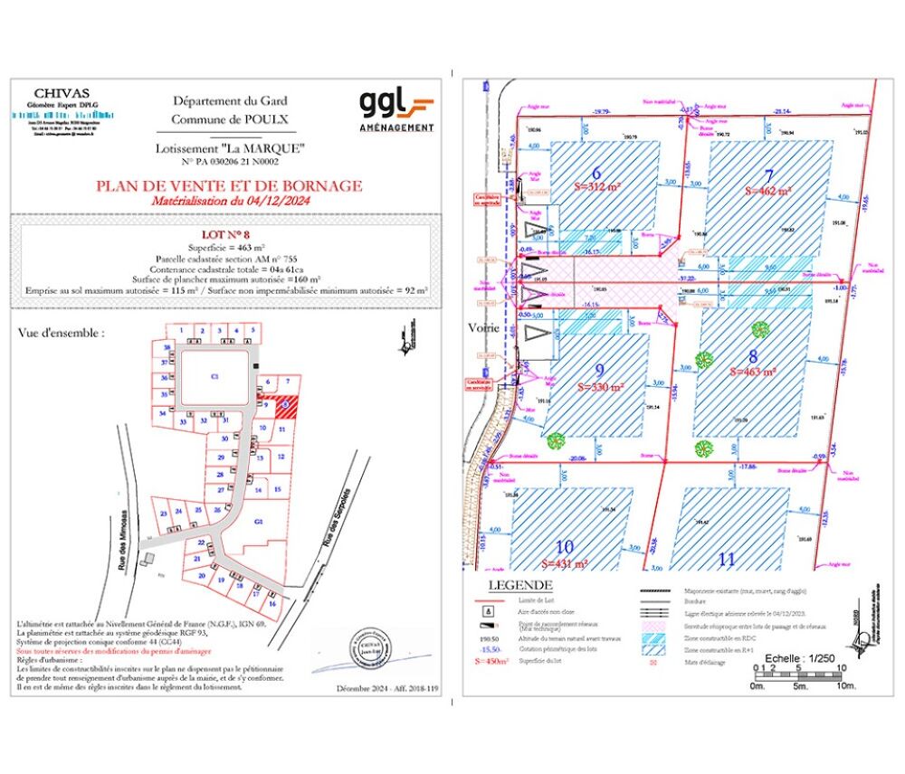 vente Terrain - 463 m² Poulx (30320)
