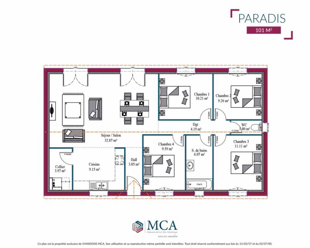 vente Maison - 4 pièce(s) - 90 m² Saint-Médard-en-Jalles (33160)