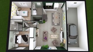  Maison 2 pices 65 m Niherne