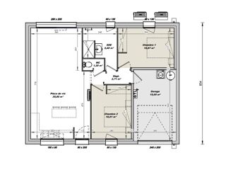  Maison  vendre 3 pices 61 m