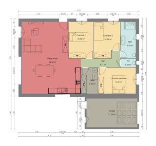  Maison 3 pi�ces 90 m� Saint-sernin