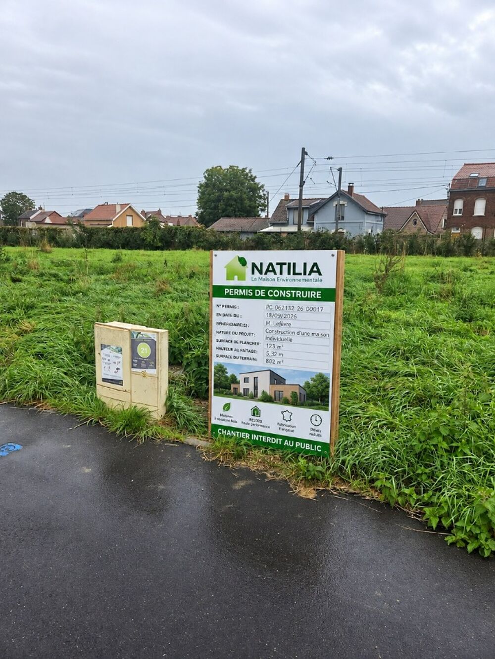 vente Terrain - 416 m² Brebières (62117)