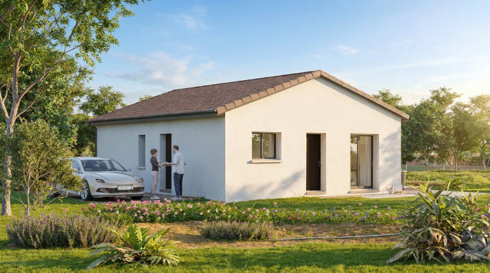 Maison de plain-pied 2 chambres sur terrain de 502 m² - ....