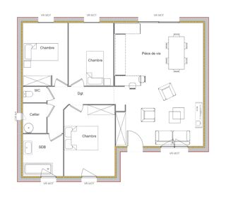  Maison � vendre 5 pi�ces 83 m�