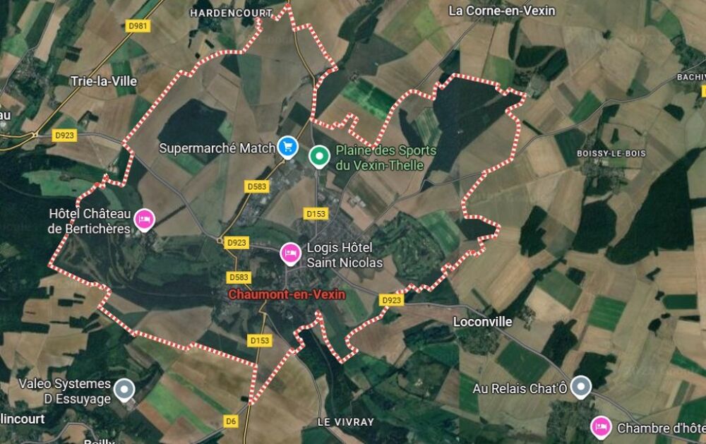 vente Terrain - 1300 m² Chaumont-en-Vexin (60240)