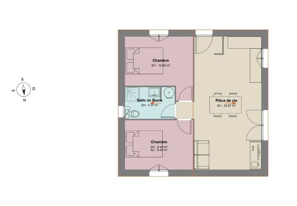 vente Maison - 2 pièce(s) - 49 m² Camps-la-Source (83170)