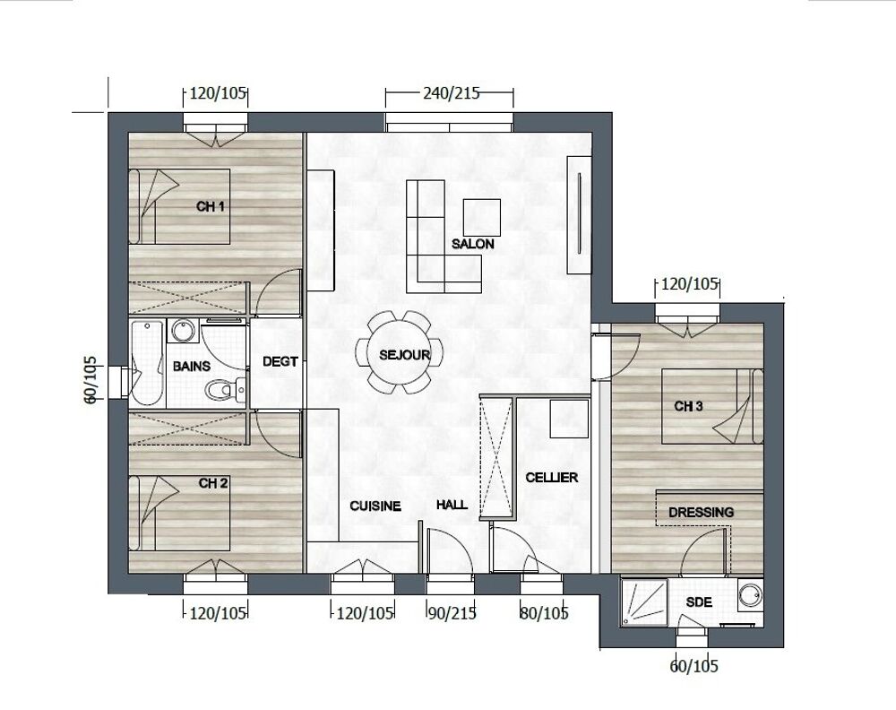 MAISON À CONSTRUIRE DE 80 M² IDÉALEMENT SITUÉE À SAINT-R....