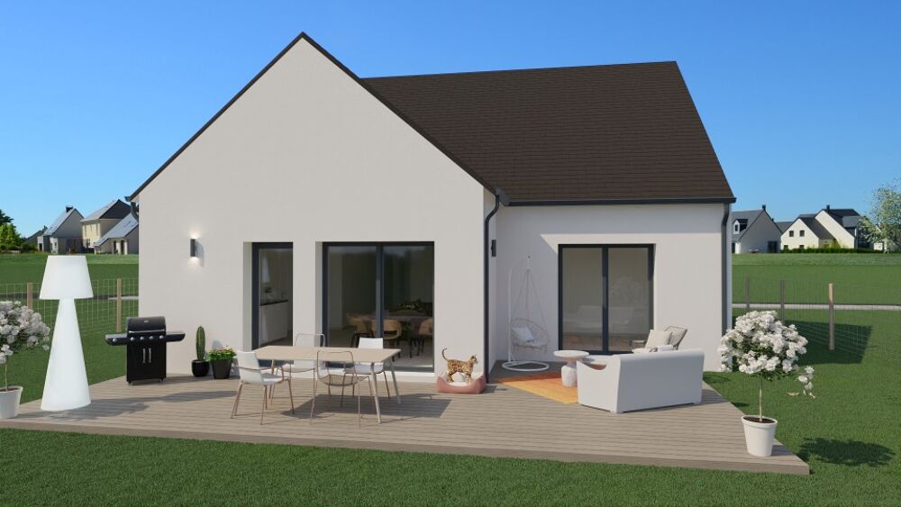 Maison de plain-pied avec 3 chambres et une salle d'eau ....