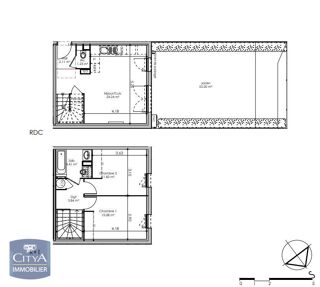  Appartement � vendre 3 pi�ces 61 m�